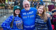 Three people pose for Hanukkah group photo