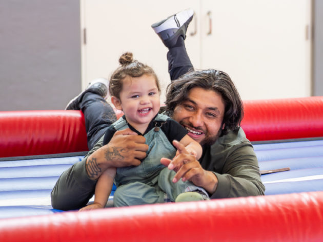 Caregiver and child at Playdate