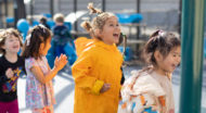 Diller preschoolers on the playground