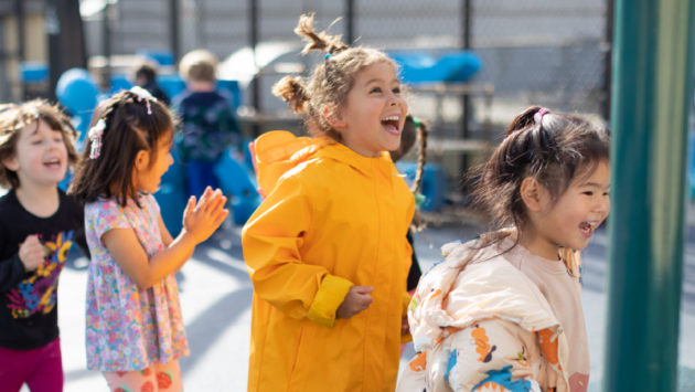 Diller preschoolers on the playground