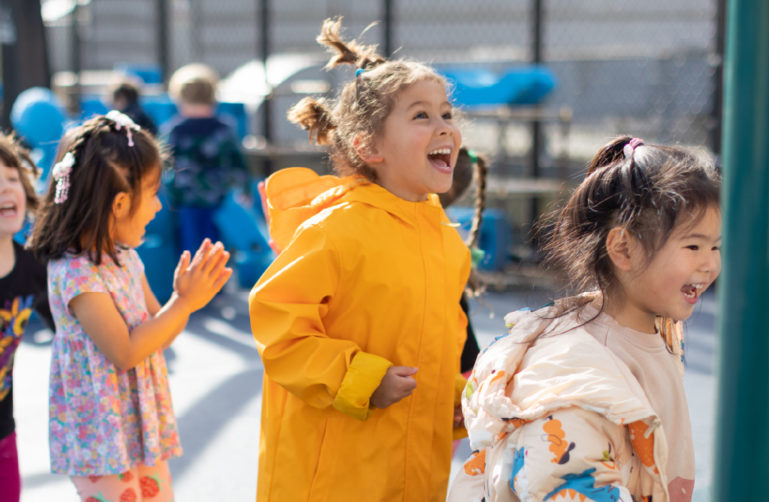 Diller preschoolers on the playground